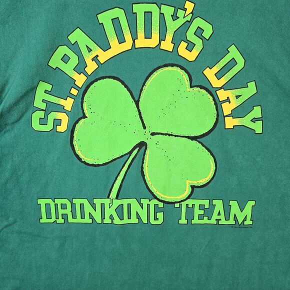 Vtg St Paddy's Day Drinking Team Single Stitch T-Shirt XXL USA Made St Patricks - Picture 4 of 9